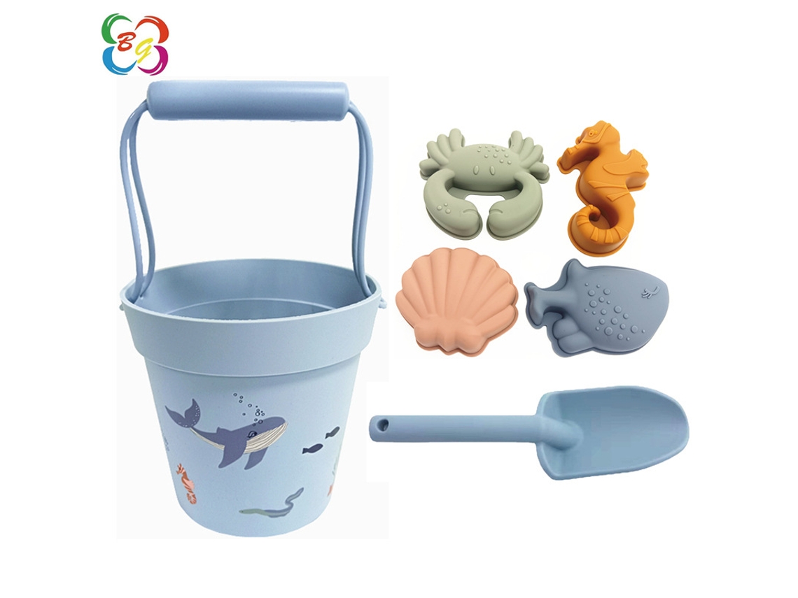 Yuysan Conjunto De Brinquedos De Praia Em Silicone, 6 Peças Oceano