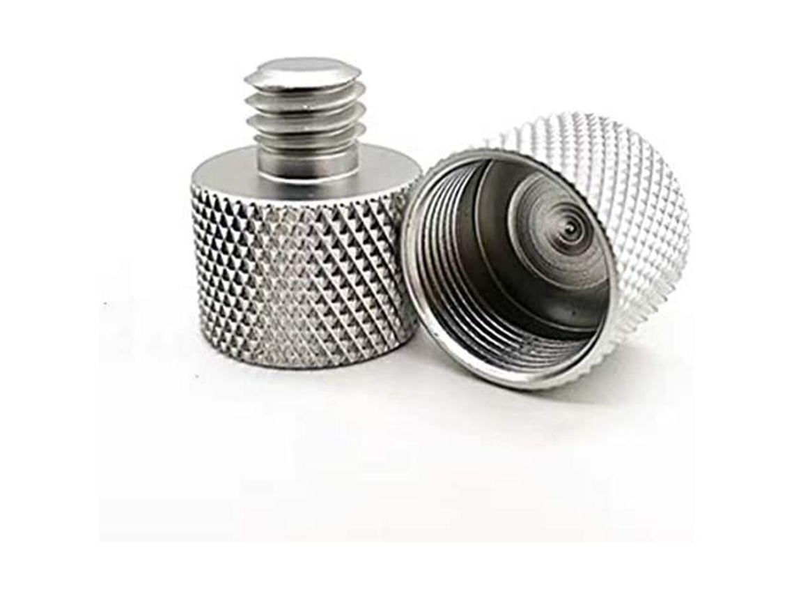 2026 adaptador de Suporte de Microfone 5/8" para 3/8" Rosca de Tripé, 2 Unidades, Latão Niquelado