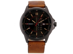 Reloj De Pulsera Para Hombres De Aleación De Moda Con Esfera Redonda Y Display Analógico (negro+caqui)