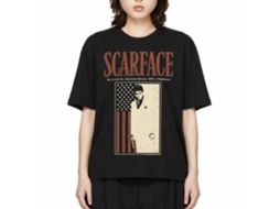 Rockinstone Scarface Movie Scarfacewithflag Black Adult T-shirt Size:xxxl