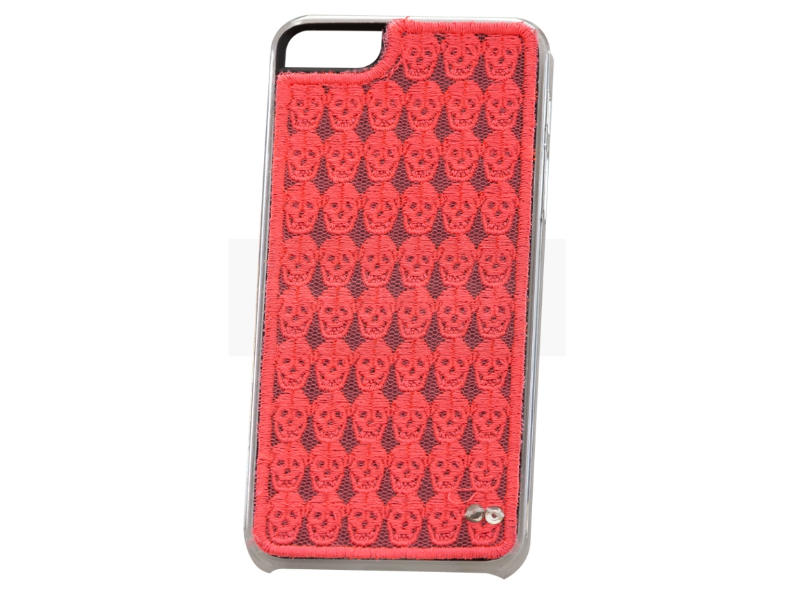 Capa iPhone 5, 5s, SE BENJAMINS Macramé Skulls Rosa
