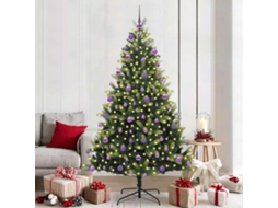 Vidaxl Árvore De Natal Artificial Articulada 300 Leds Verde 210 Cm