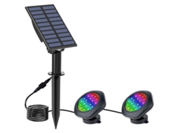 Luzes solares LED submersíveis à prova d'água IP68 para aquários, jardins, piscinas e fontes (modelo 2026), 2026.