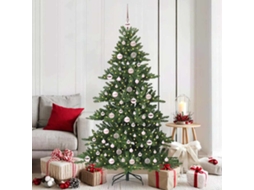 Vidaxl Árvore De Natal Articulada Artificial Verde 180 Cm Pvc E Aço