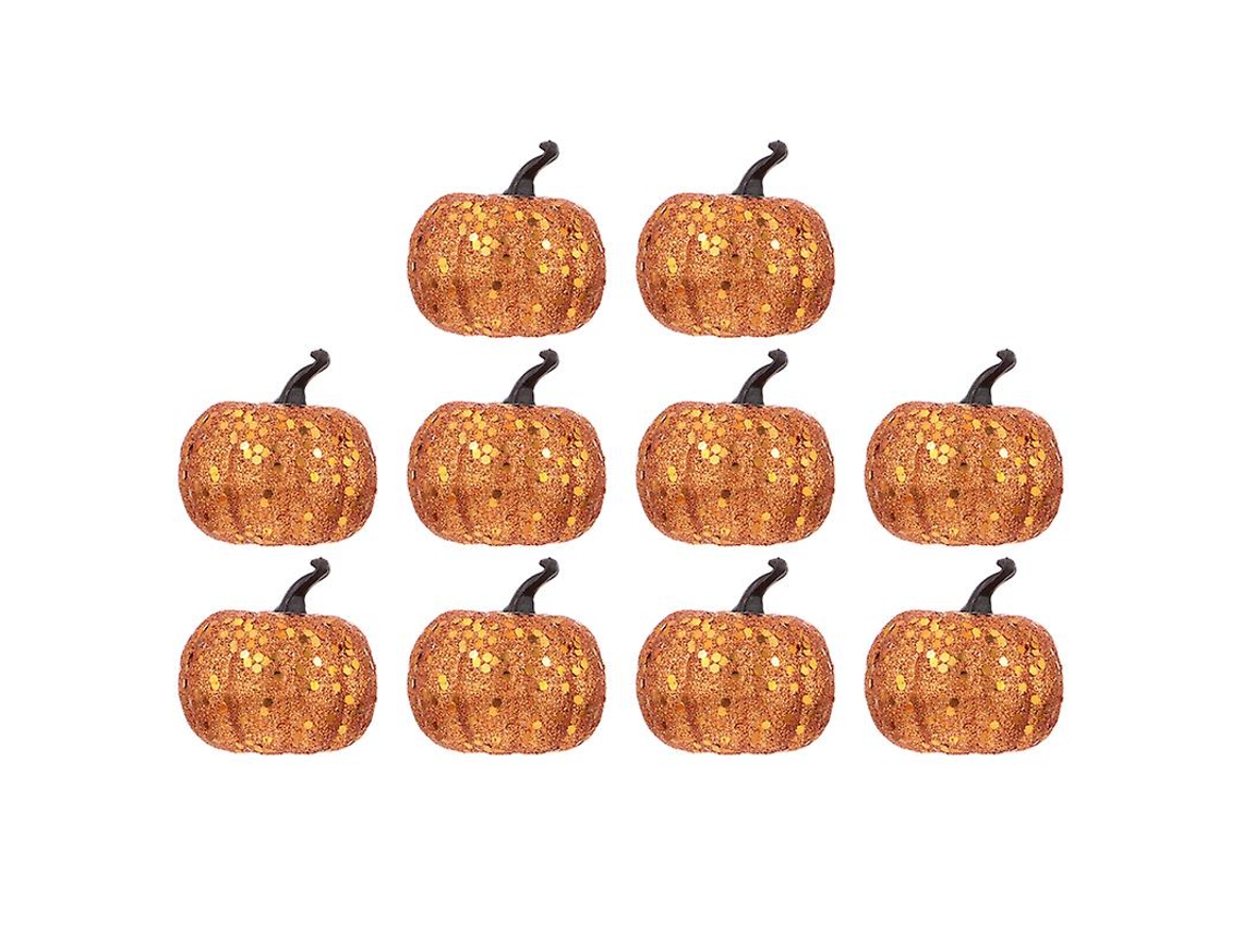 10 Unidades de Abóbora de Simulação para Decorações de Halloween ALLINLESS