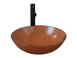 Bathroom Sink,bathroom Sinks Vidaxl Marrom Vidro (n/a)