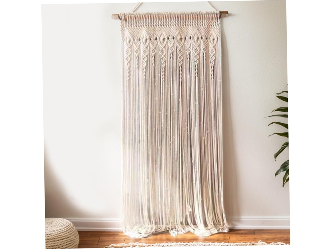 Cortinas Boho Gcroet, Cortinas De Algodão Trançado Em Macramê, 100x200cm, Cortina Divisória Decorativa Para Pendurar Em