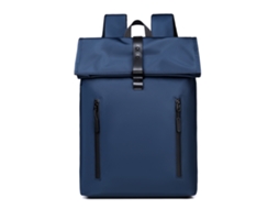 Mochila de Rolltop HENTEN HOME Impermeável para Portátil 15.6" Executiva Unissexo , Grande Capacidade Azul