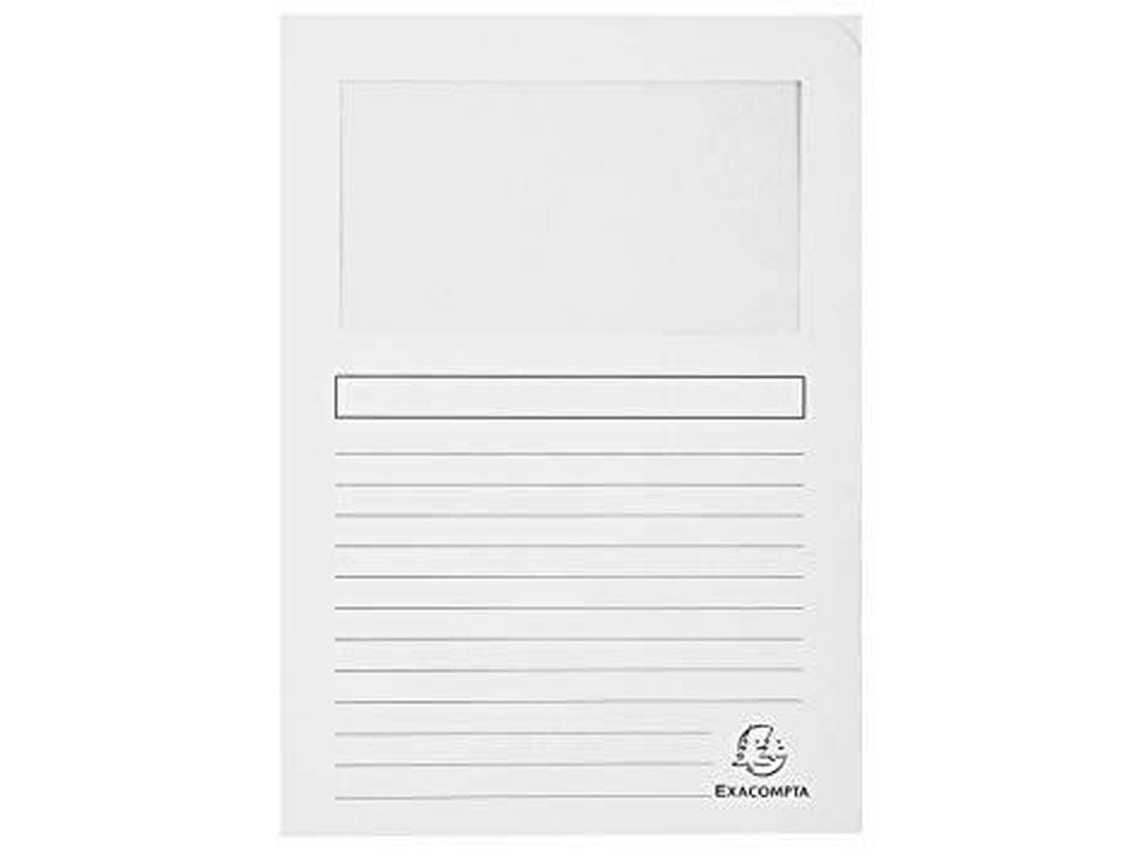 Subpasta Exacompta Branco A4 100 Unidades