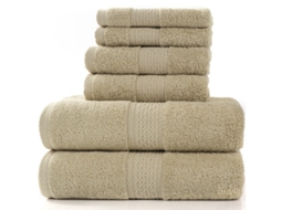 Conjunto De Três Toalhas De Banho Em Puro Algodão, Grossas, Macias E Altamente Absorventes, Na Cor Marrom. Siurn
