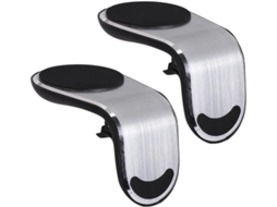 Conjunto de 2 suportes magnéticos para celular para montagem em carro.