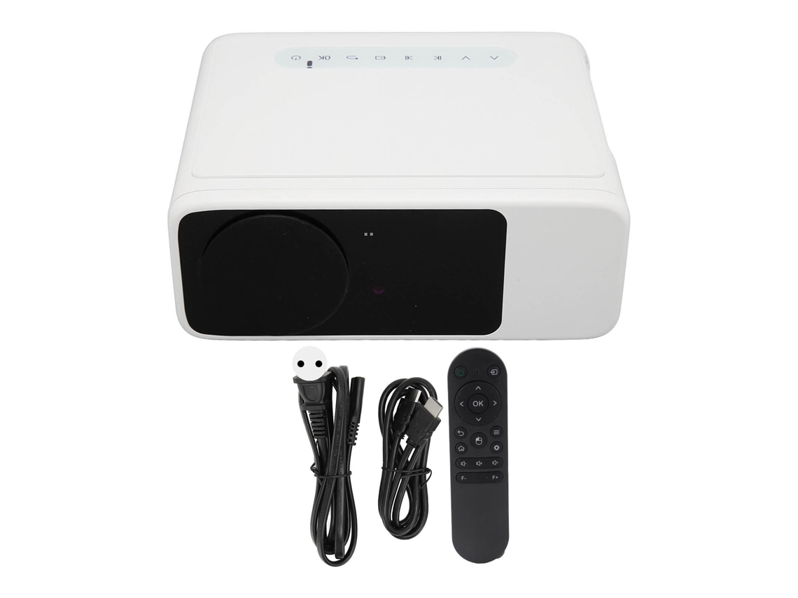 Projetor Outdoor 4k com Wifi 6 Bluetooth 5.2 Auto Correção 6d Zoom 50% Plug Ue