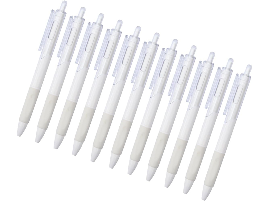Conjunto De 10 Canetas Em Gel Pretas Ponta Fina 0,5 Mm Da