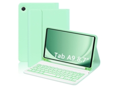 Capa de Teclado Bluetooth XIAOMOYU para Samsung Tab A7lite 8.7 com retroiluminação colorida e português