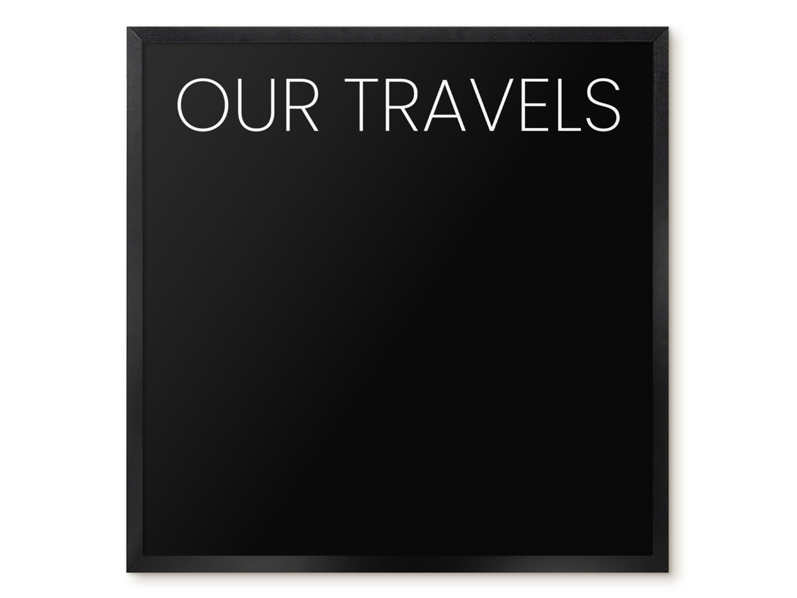 Quadro magnético de parede Nossas Viagens para o quarto Espelharte (50x50 cm)