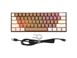 Aetheria teclado Mecânico 61 Teclas com Fio Switch Azul Luz Mista Compatível Windows Android Ios