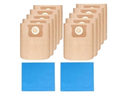 Sacos Para Aspirador De Pó Stanley Shop Vac De 5 A 6 Galões (19-3100) - Sacos Descartáveis Para Pó E Líquidos - Filtro Reutilizável (19-1500)