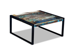 Vidaxl Mesa De Centro 80x80x40 Cm Madeira Reciclada Maciça