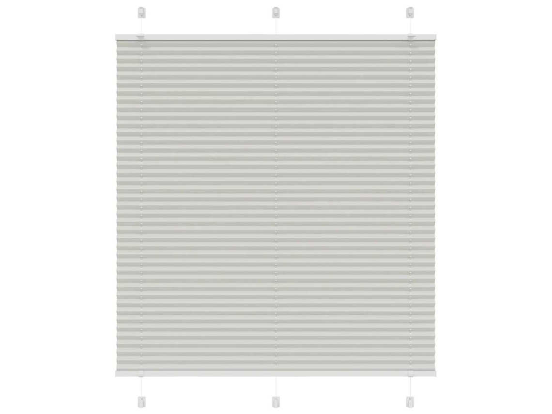 Vidaxl Plissado Cego Cinzento Luz 120x150 Cm Largura Tecido 119,4cm