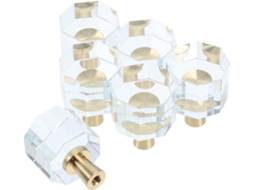 Wooneky Conjunto De 6 Puxadores Cristal Em Formato Alça Para Gavetas, Portas De Armários E