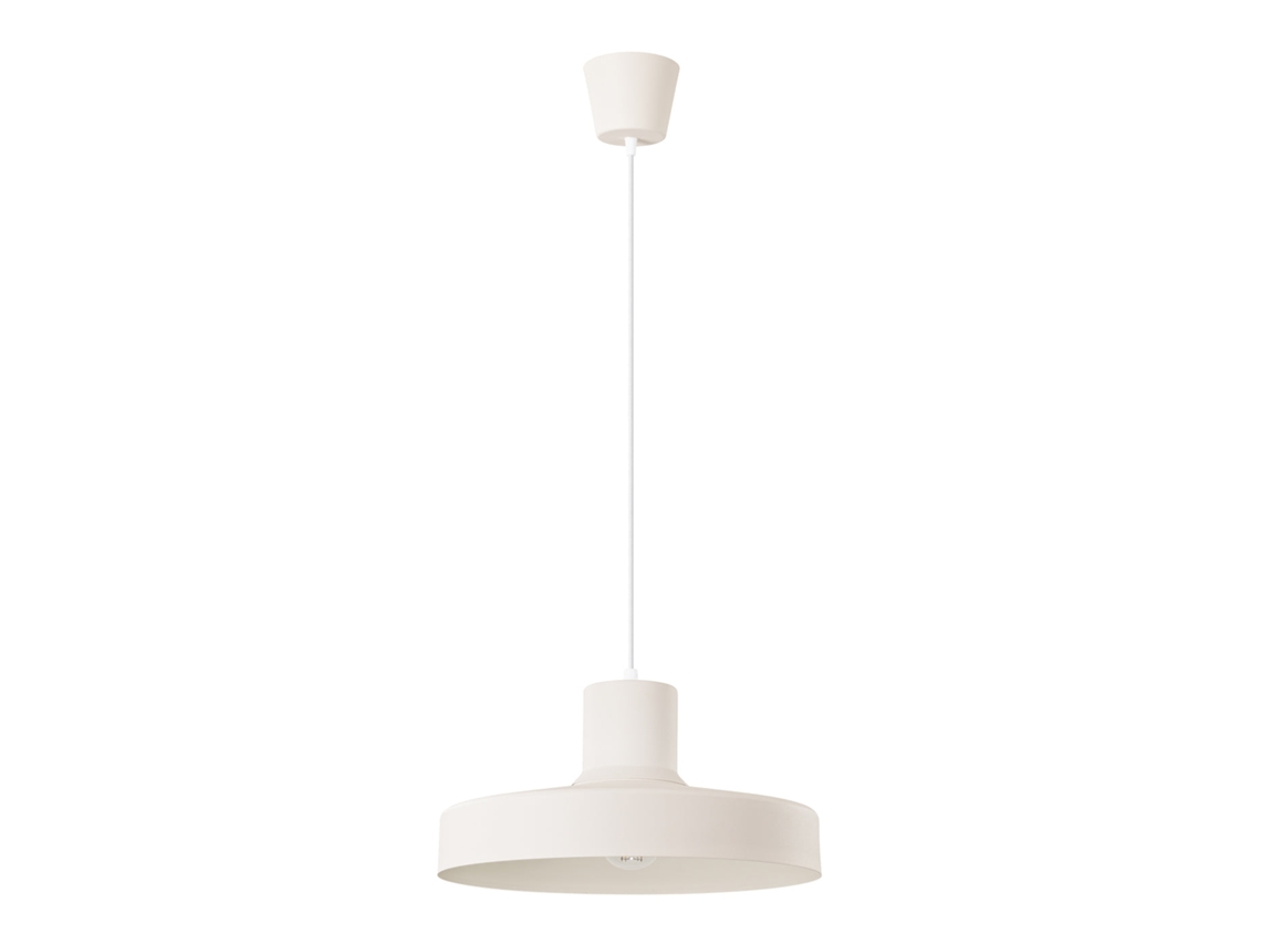 Luminária Pendente Bilo De Aço Bege 120x35x35cm