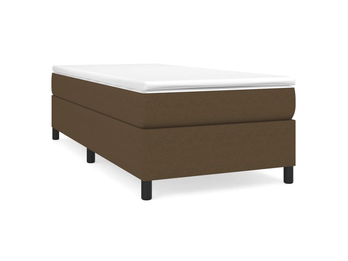 Cama com Molas 90x190 Cm Tecido Castanho escuro MAISON EXCLUSIVE