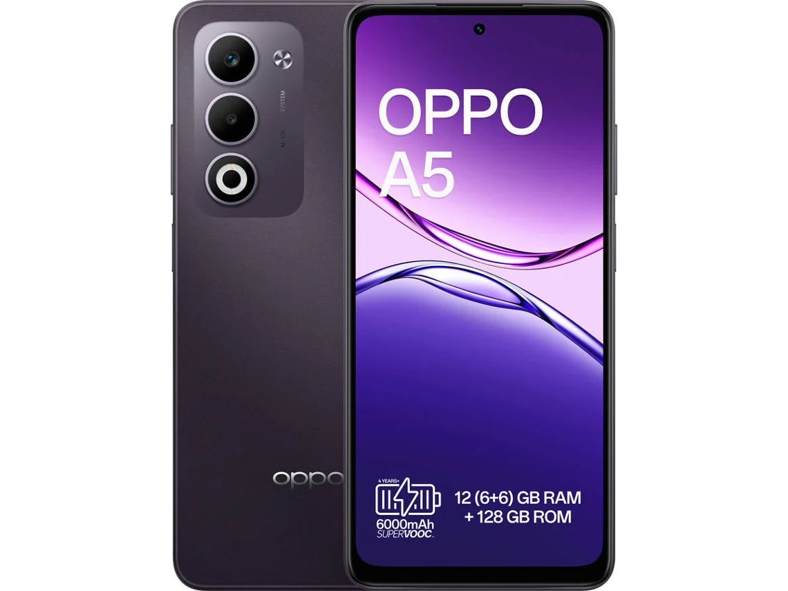 Smartphone OPPO A5 (Outlet Caixa Aberta - 6.67'' - 6 GB - 128 GB - Preto Nébula)