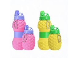 Garrafa Água Dobrável Silicone 600ml HENTEN HOME 2pc