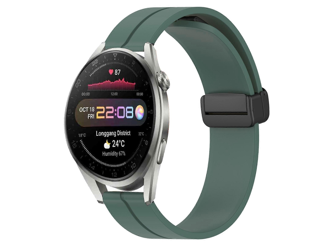 Pulseira De Silicone Com Fecho Magnético De 22 Mm Em Cor Sólida Para Huawei Watch 3 Pro