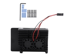 Gabinete De Liga De Alumínio Com Ventilador Duplo E Acessórios De Resfriamento Para Raspberry Pi 4b Aquaforge