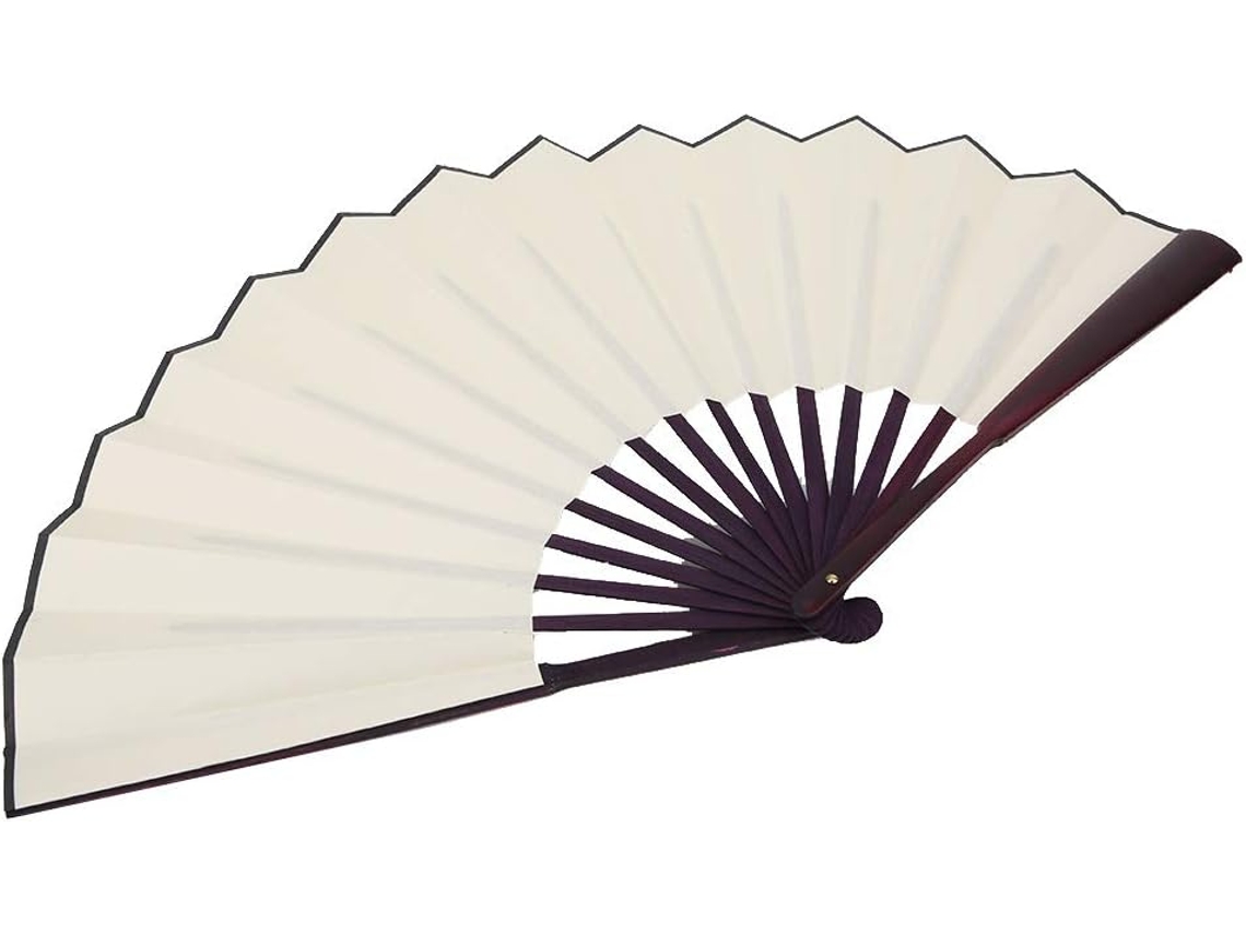 Leque Dobrável De Madeira, 33 Cm/13 Polegadas, Leque Portátil De Bambu Com Nervuras, Para Presente De De Casa