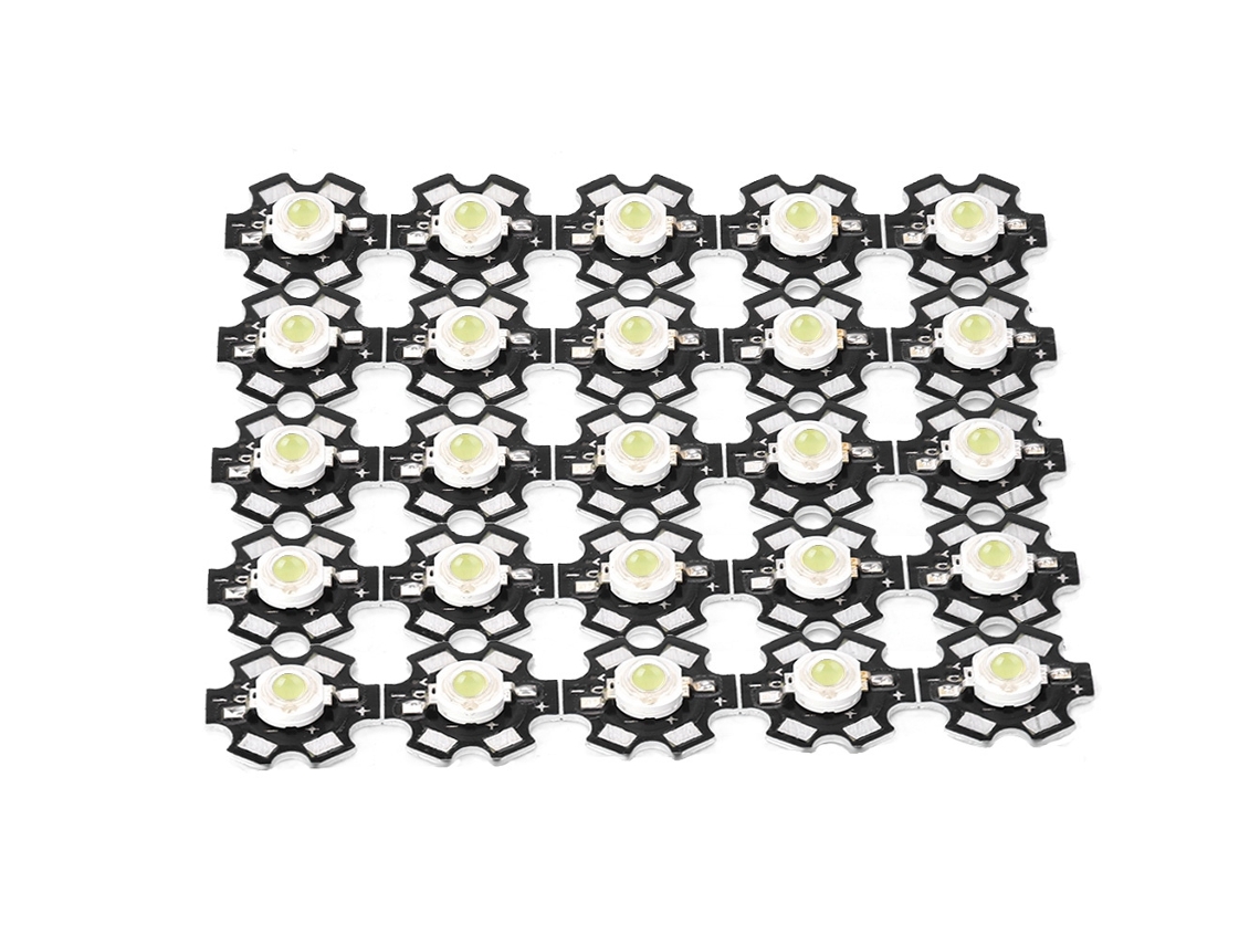 25pcs Lâmpada Led Chip Fonte de Luz Branca 10000 15000k 3w 260 280lm