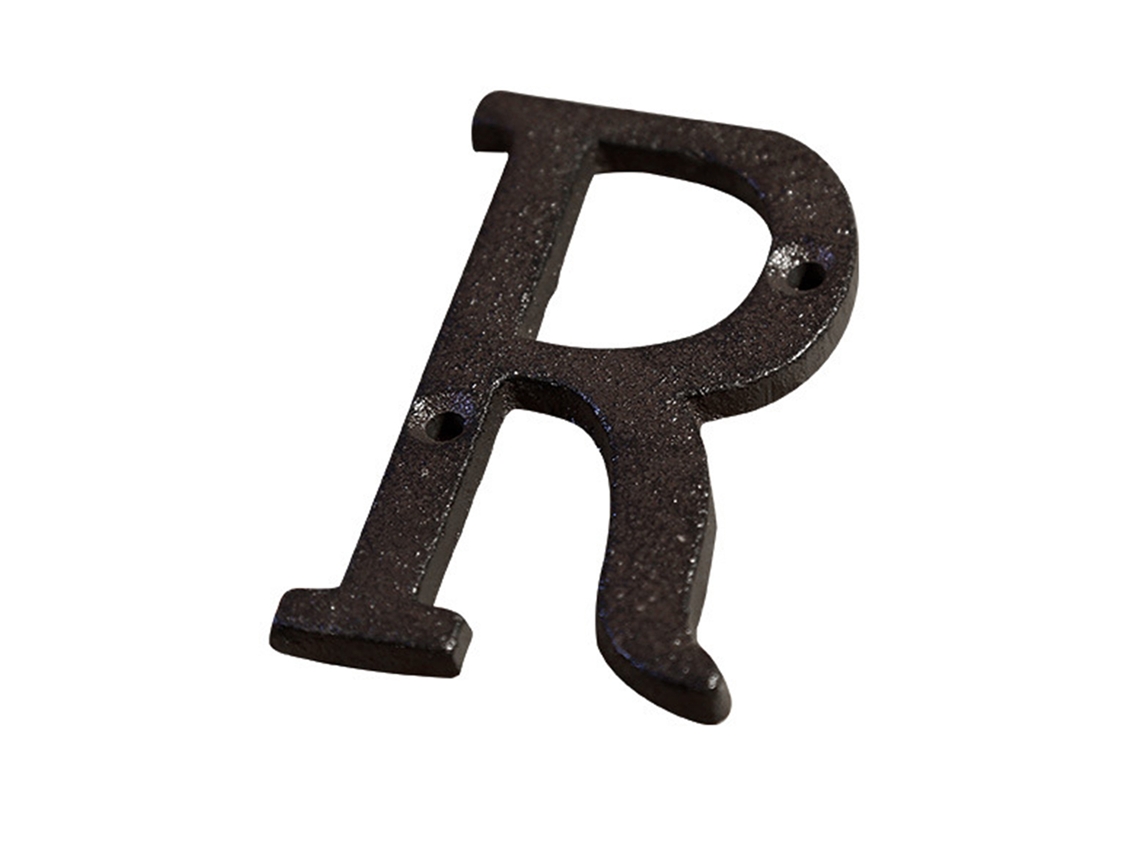 Placa De Números E Letras Laxiscreed Em Ferro Fundido Para Endereço Personalizável