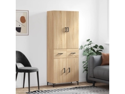 Vidaxl Armário Alto 69,5x34x180 Cm Derivados De Madeira Cor Sonoma
