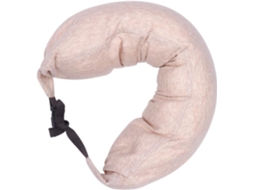 Almofada Cervical Em Formato De U Bege, Em Algodão Macio, Confortável Para O Pescoço, Ideal Para Escritório, Casa E Viagens.