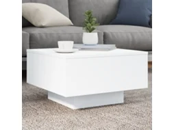 Vidaxl Mesa De Centro Com Luzes Led 55x55x31 Cm Branco