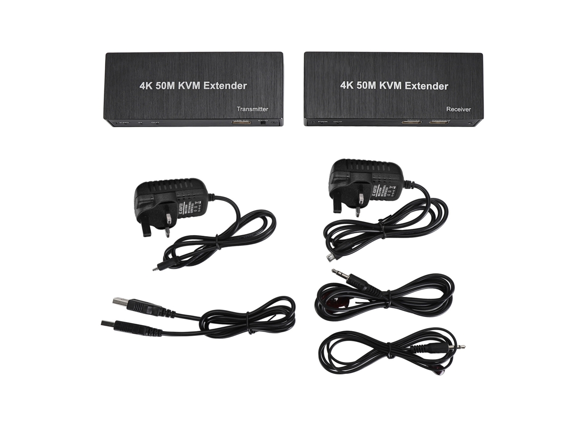 Aetheria extensor Kvm 50m com Suporte Usb Mouse Teclado 4k 1080p 60hz 3d Hd Loop Out Uk Plug