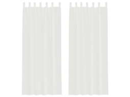 Voile Curtain, Voile Curtains Vidaxl Branco Tecido (140 X 260 Cm)