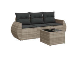 Garden Sofa Set, Garden Sofa Sets Vidaxl Cinzeto Rattan / Vime (n/a)