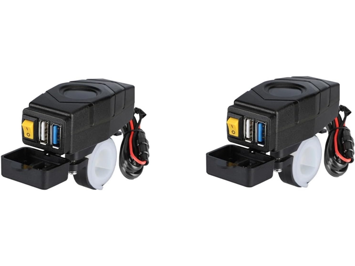 2x Carregador Usb C1fb 20 80v para Guidão de Bicicleta Elétrica 24 36 48 60 Adaptador Qc3.0 SFUSHOS (leve)