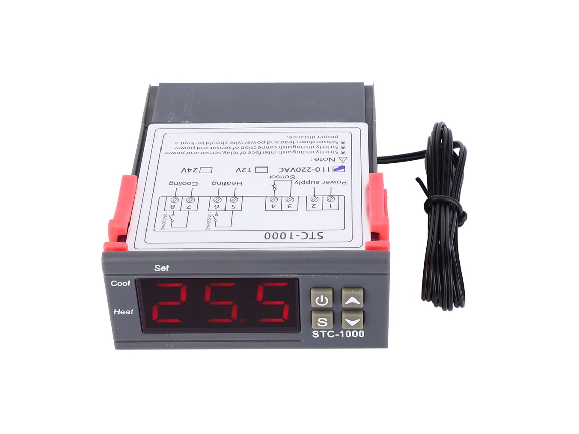 Controlador De Temperatura Digital Stc-1000 Com 2 Relés E Sensor Ntc (12v)