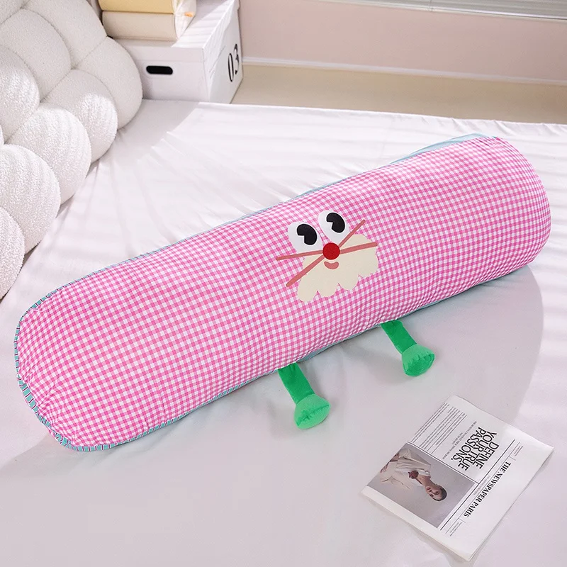 Almofada de Sofá em Seda Gelada com Dopamina para Adultos, Respirável, Ideal para o Verão. MDUG (rosa 120cm)