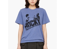 Rockinstone Rocky Movie Halftone Logo Heather Light Blue Adult T-shirt Size:l