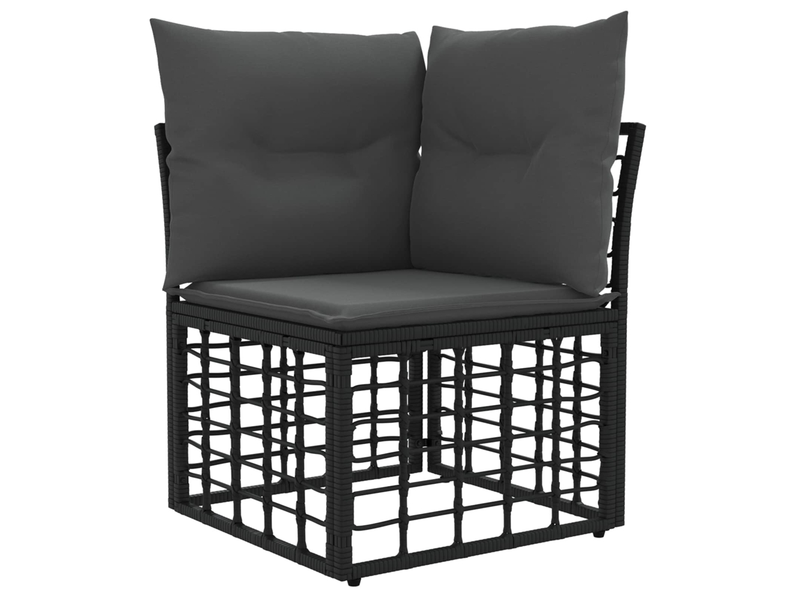Maison Exclusive - Conjunto De Sofás Para Exterior 5 Pcs Preto E Cinza Escuro