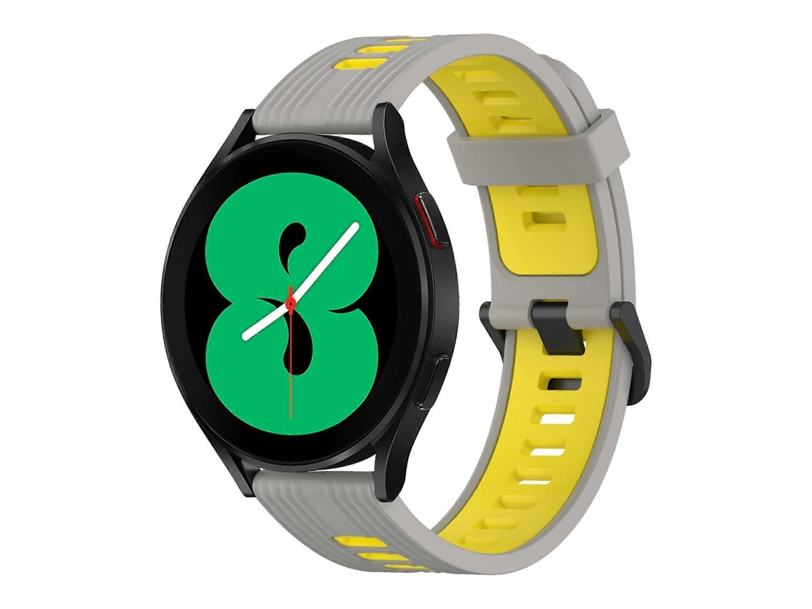 Pulseira De Silicone Bicolor Com Padrão Vertical Para Samsung Galaxy Watch 4 (40 Mm X 20 Mm).
