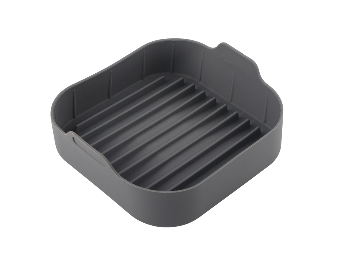 Panela de Silicone Primerox para Fritadeira 10 polegadas, antiaderente, cinza