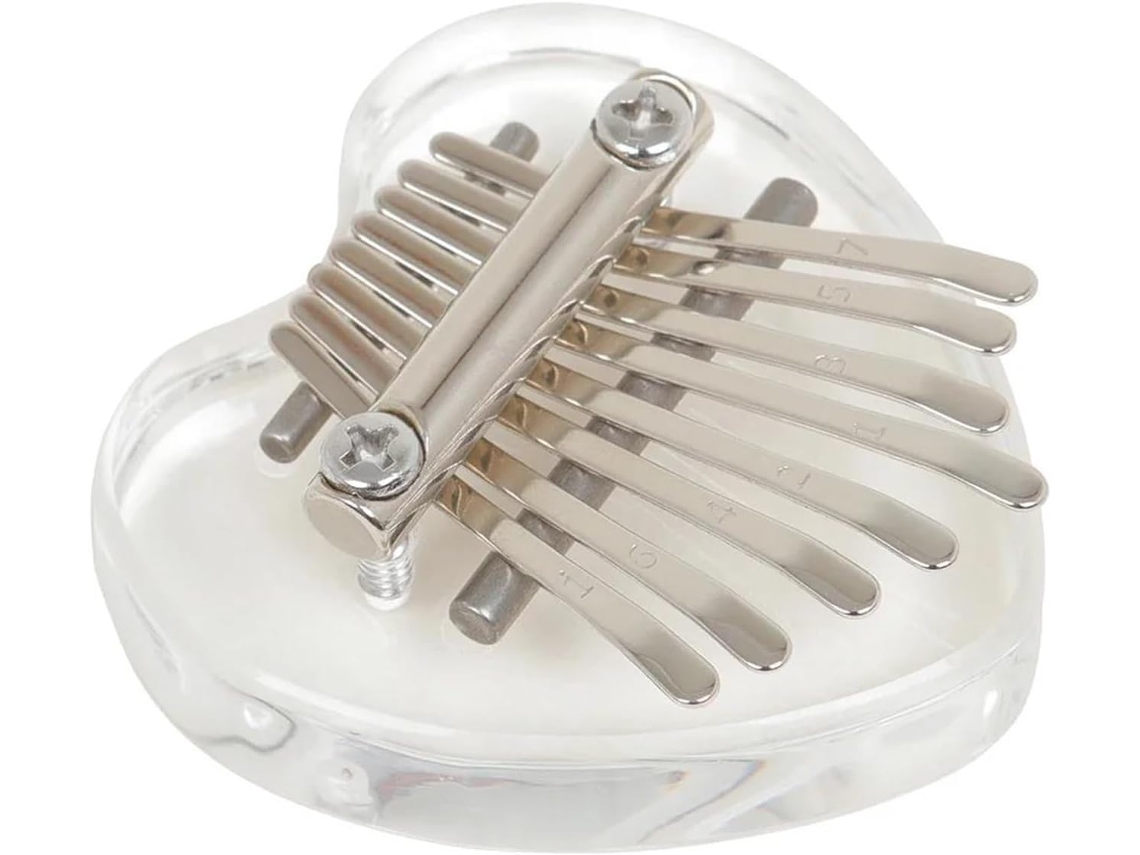 Mini Kalimba Portátil Transparente De 8 Tons Com Cordão