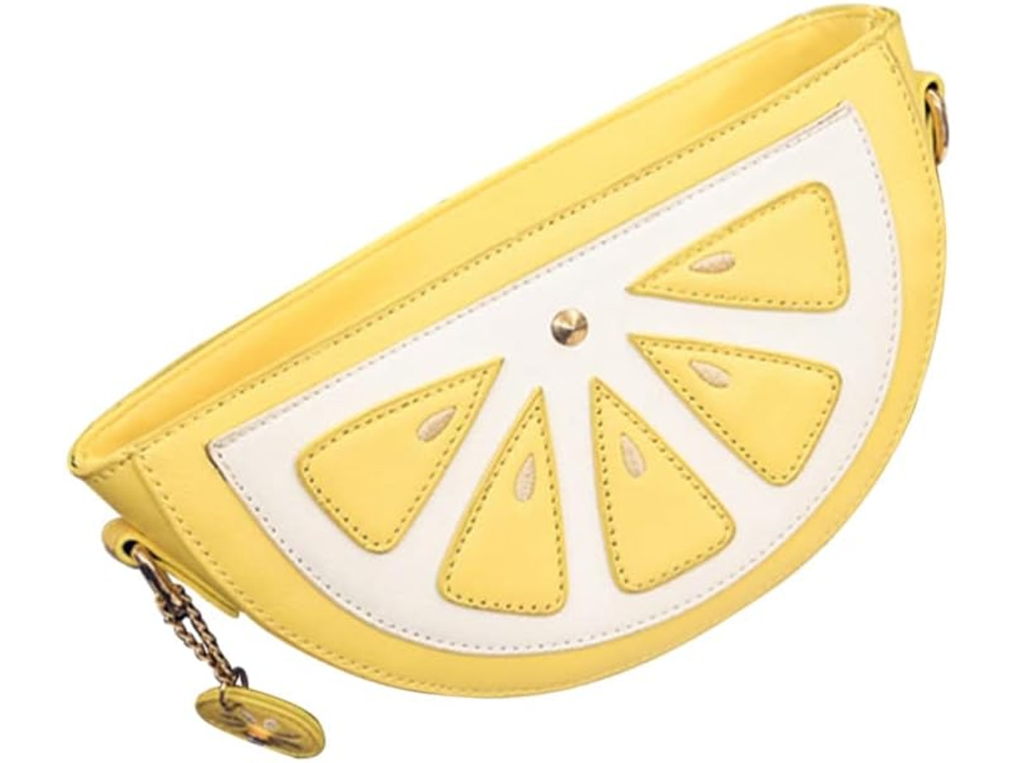 Bolsa De Ombro Adorável Com Corrente E Estampa De Frutas.