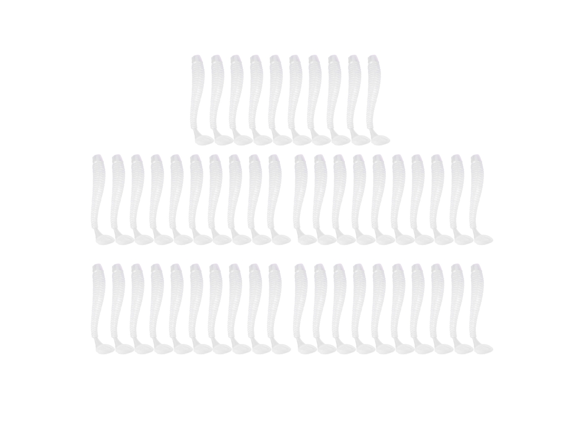 Isca de Pesca T Tail 5cm 50pcs Branco Pérola