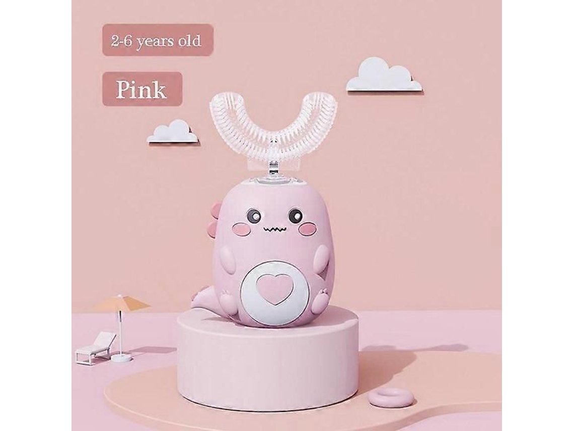 Escova De Dentes Elétrica Infantil Em Silicone De Grau Alimentício, Com Carregamento Automático Usb De 360 ​​graus E Design Inteligente Em Format